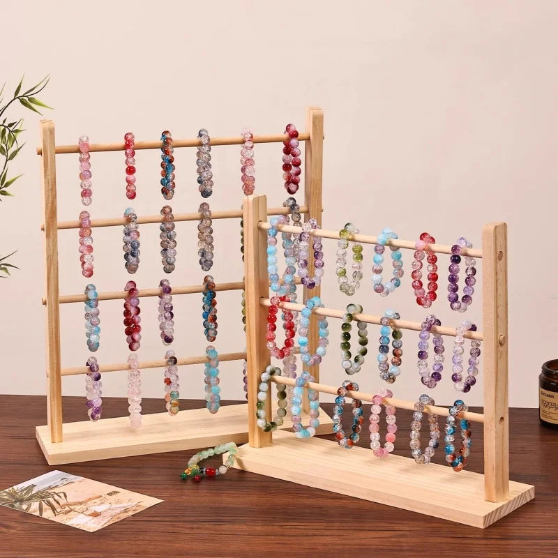 Abnehmbarer Schmuckhalter aus Holz mit 2 bis 6 Etagen