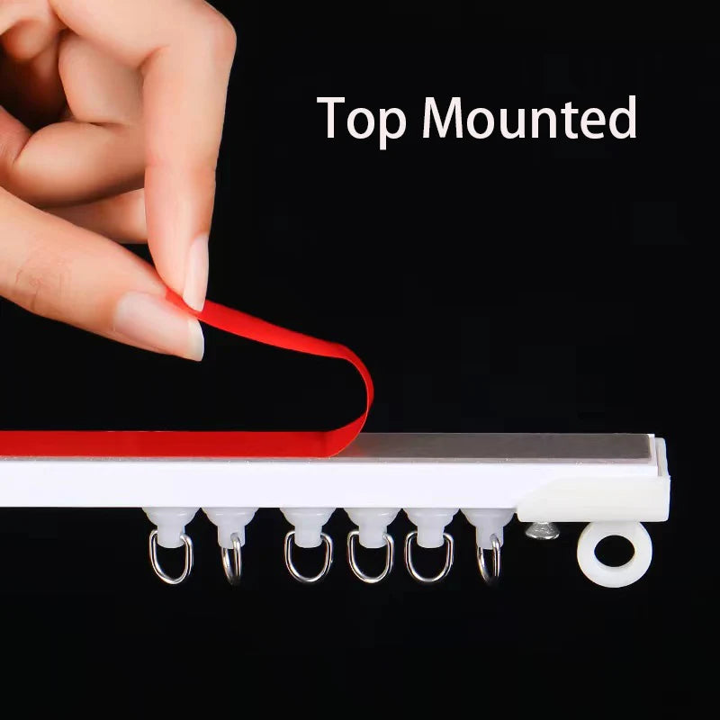 Selbstklebende Vorhanggleitschiene für leises und flexibles Aufhängen