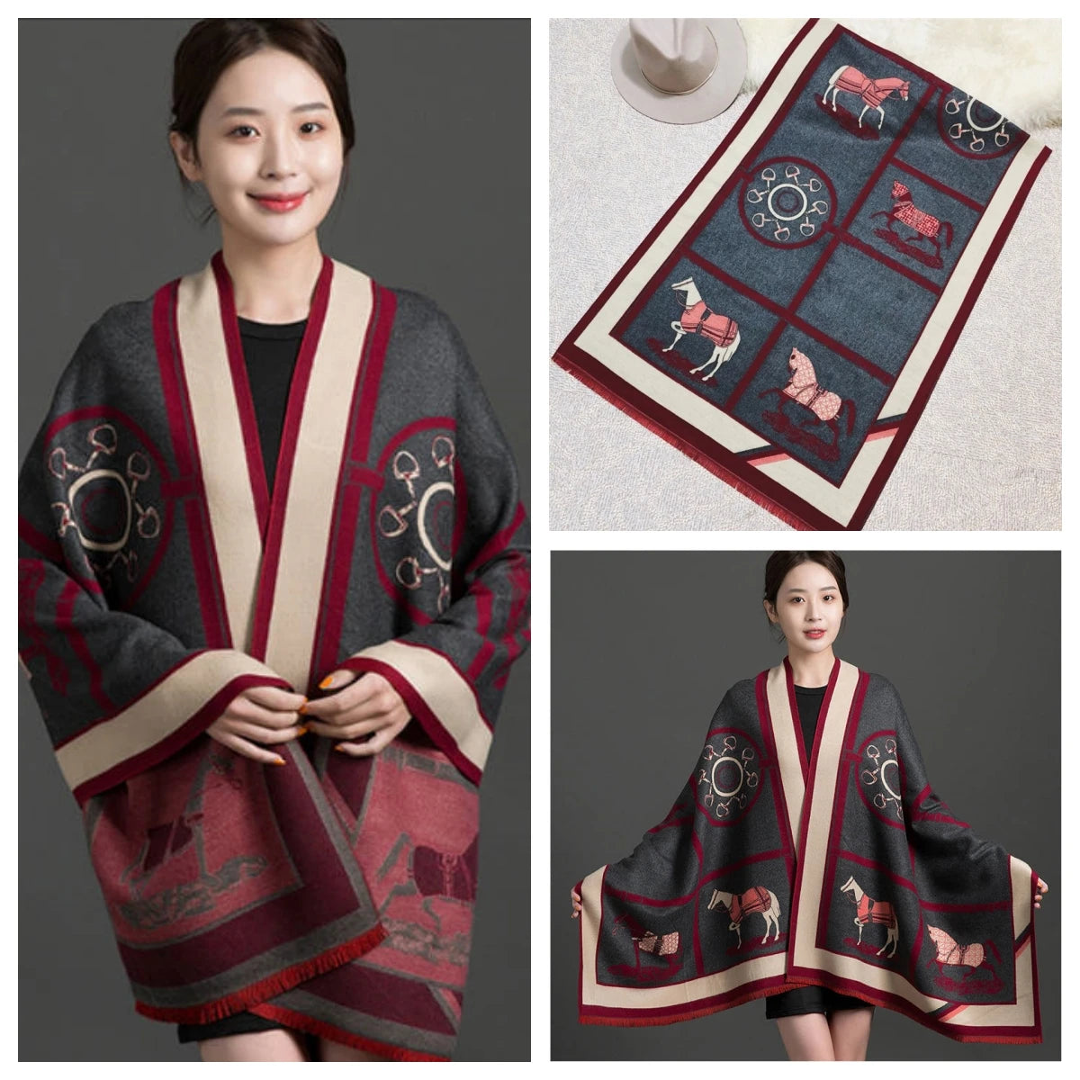 Luxuriöser Kaschmir-Gefühl Schal für Frauen im Herbst/Winter-Yabubest - Home & More