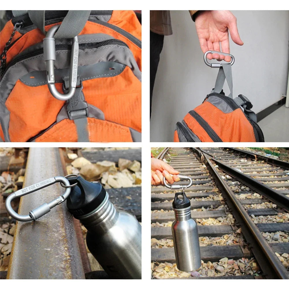 Robuste 6er Set Aluminium Karabiner – Leicht - Vielseitig für Outdoor-Abenteuer