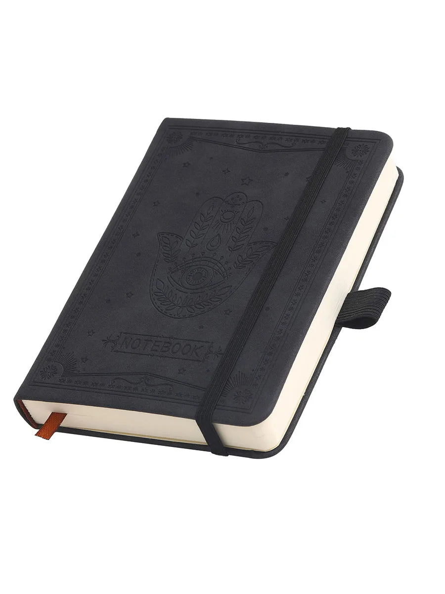 Liniertes A6 Leder-Notizbuch mit Hardcover für stilvolles Schreiben
