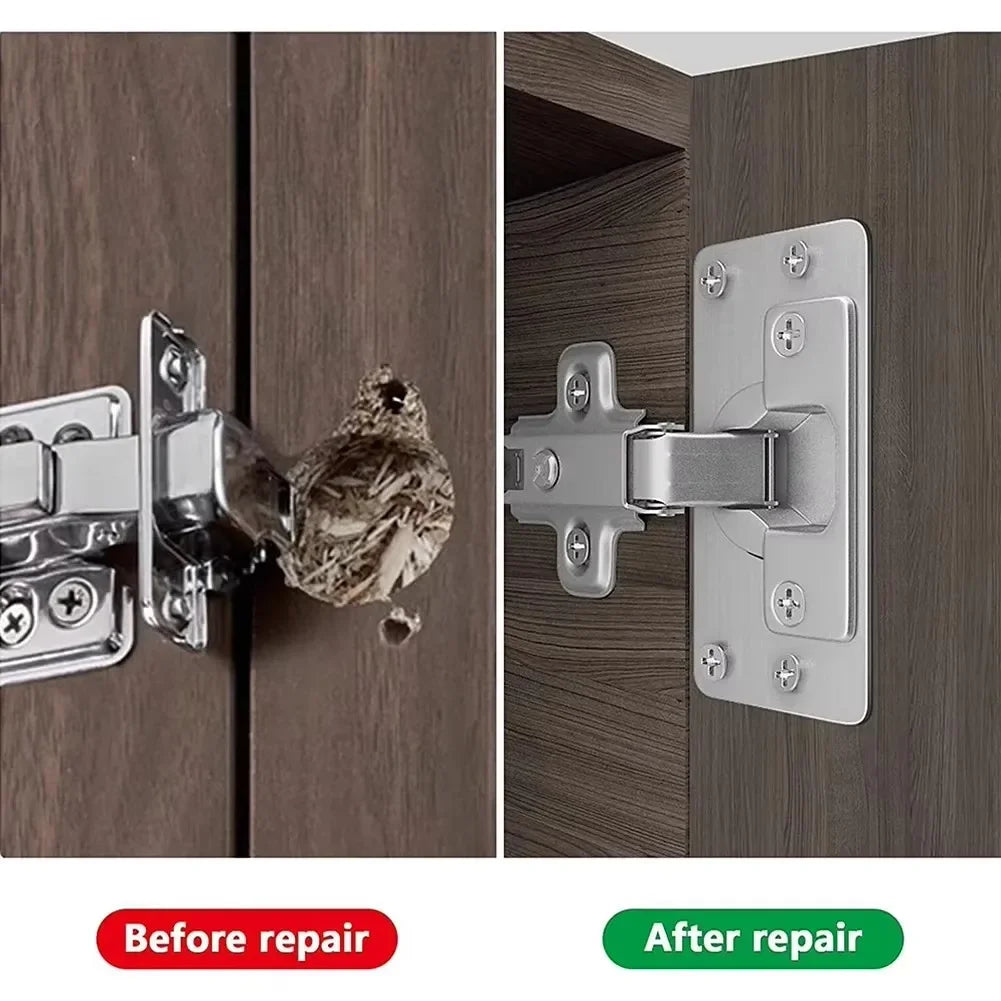4er Set Reparaturplatten aus Edelstahl für Möbel Schubladen - Tische