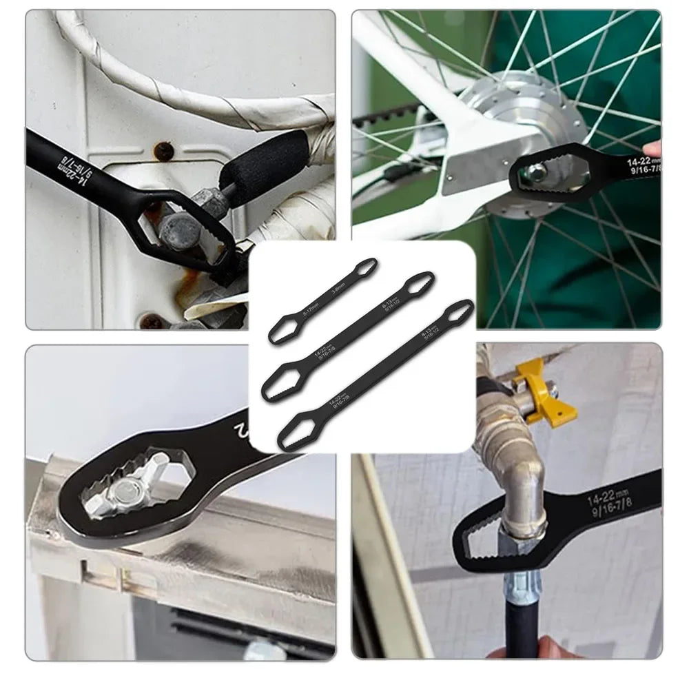 Multifunktionaler Doppelmaulschlüssel mit selbstspannender Funktion