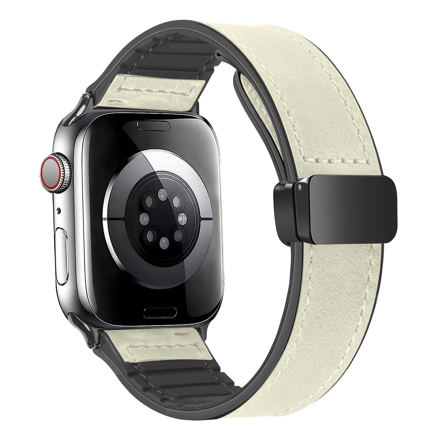 Lederarmband für Smartwatch kompatibel mit 40 41 42 44 45 46 49 mm