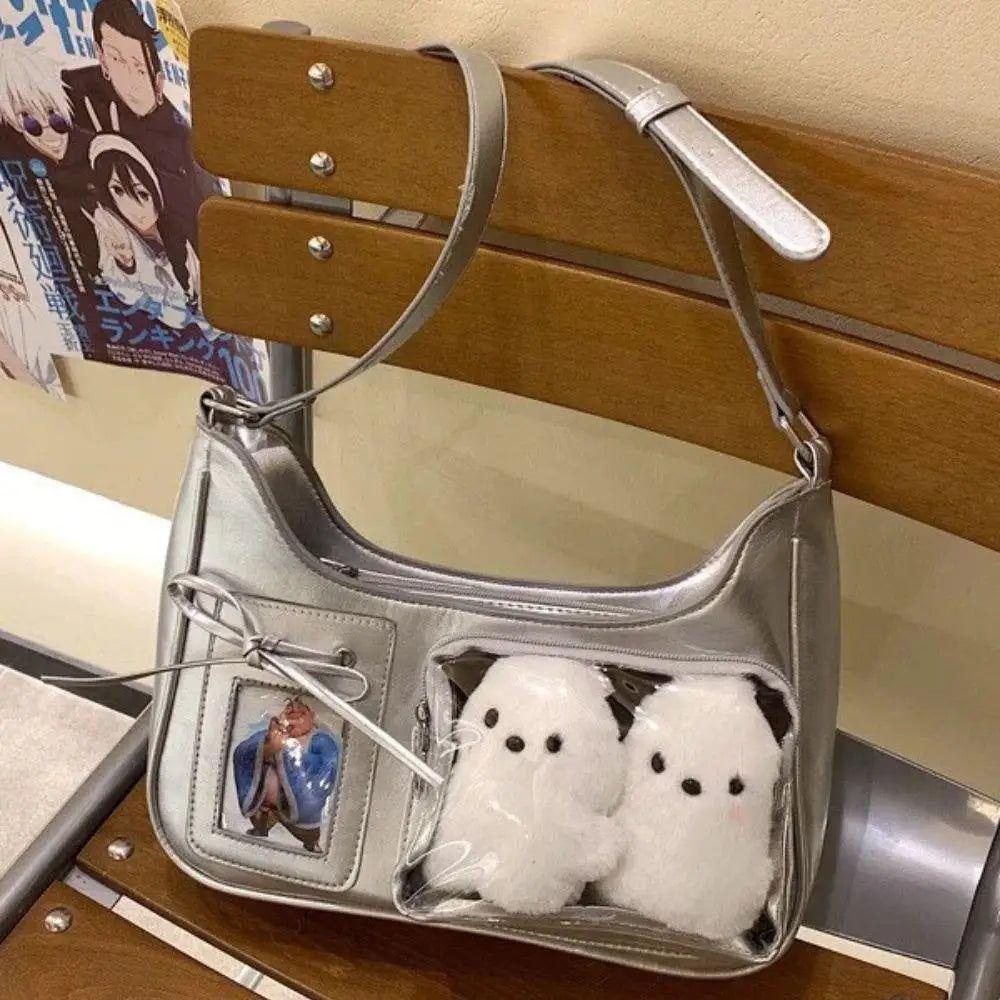 Y2K Harajuku Umhängetasche transparente Ita Tasche Unisex Polyester