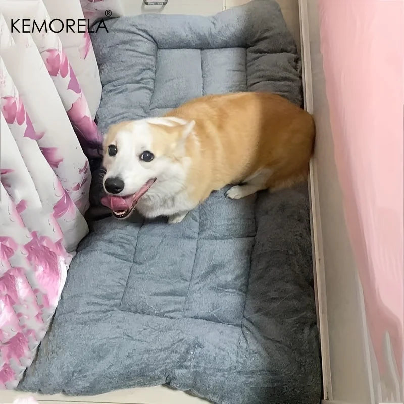 KEMORELA Extra großes Plüsch-Hundebett, Sofa, verdicktes, superweiches Polyester, Haustiermatte, Hundekistenmatte, Bett für kleine, mittelgroße und große Hunde-Yabubest - Home & More