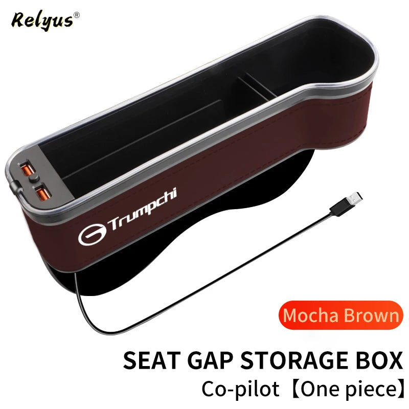 Auto Sitz Spalt Organizer mit USB Ladefunktion & Atmosphäre Lampe