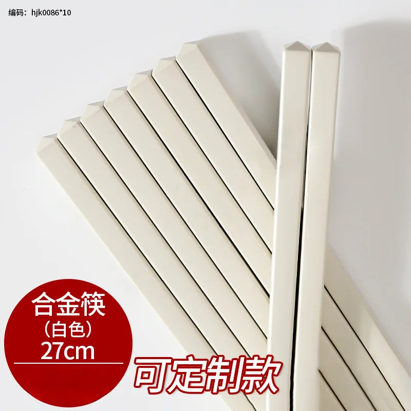 Extra Lange 27cm Essstäbchen aus Metall Legierung Rutschfest für Küche