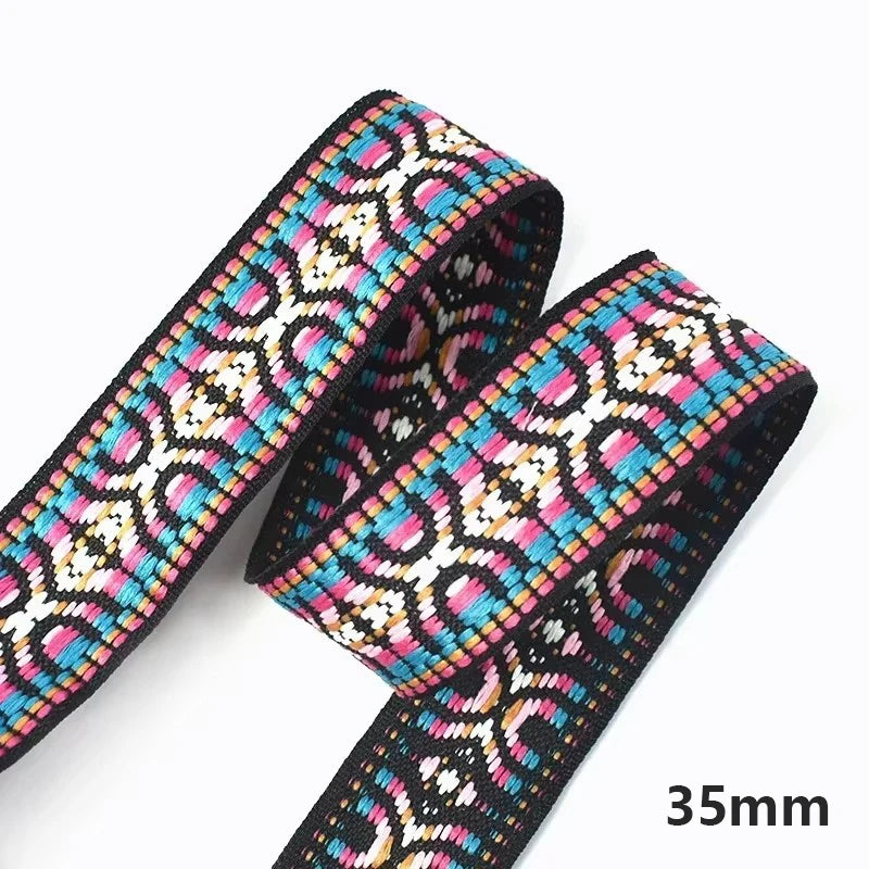 Polyester Baumwoll Jacquard Gurtband 30/38mm für DIY Nähen Zubehör