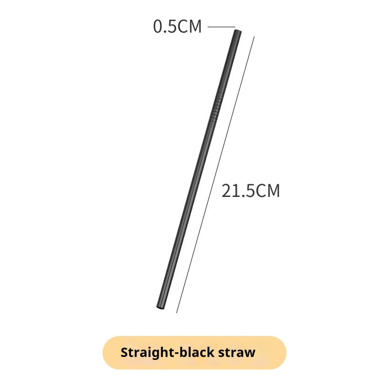 Wiederverwendbare Edelstahl Trinkhalme und Löffel mit Bürste