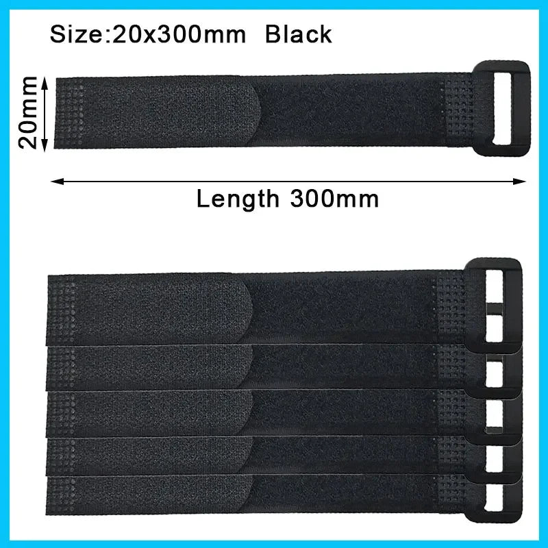 Wiederverwendbare Kabelbinder aus Nylon 5/10 Stück verstellbar schwarz