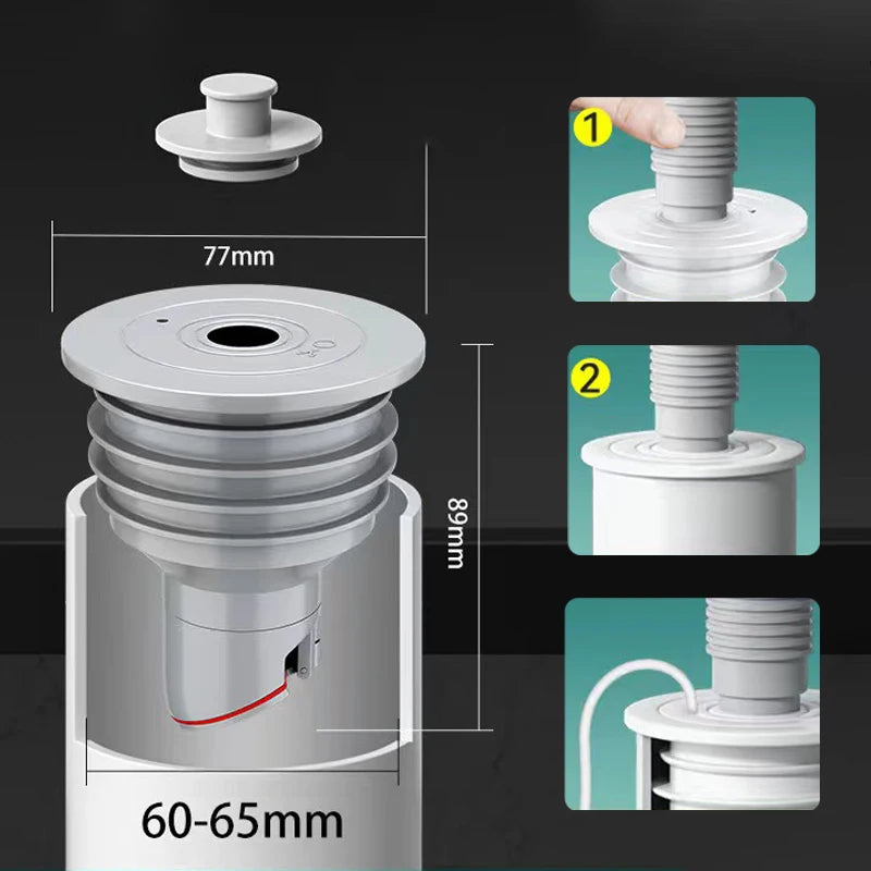 Flexibler Silikon Dichtungsring 35-75mm – Geruch - Leckage Schutz fürs Bad