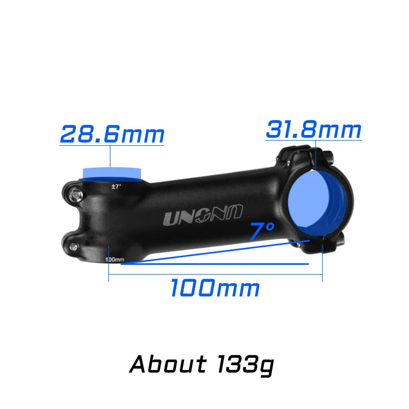 Ultraleichter Fahrradvorbau 31,8 mm, 28,6° Neigung – in verschiedenen Längen