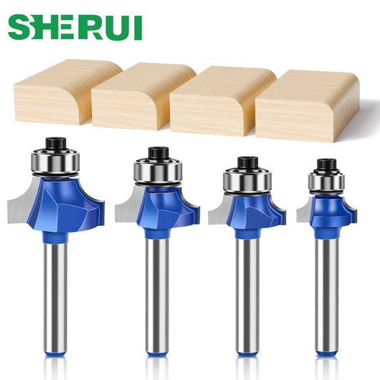 Roundover Router Bit Set 1/4 Zoll Schaft Hartmetall Fräser Holz