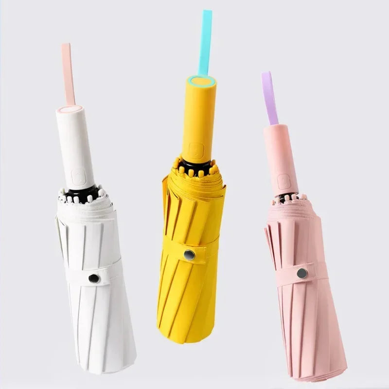 Robuster großer Automatik Regenschirm mit Windschutz und Sonnenschutz