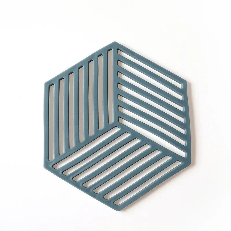 4er Set Silikon Hexagon Untersetzer Tischset Wärme Isoliermatte Geschirr Schutz
