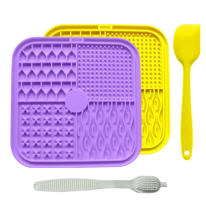 Beruhigende Leckmatte für Hunde mit Saugnapf – Langsames Füttern