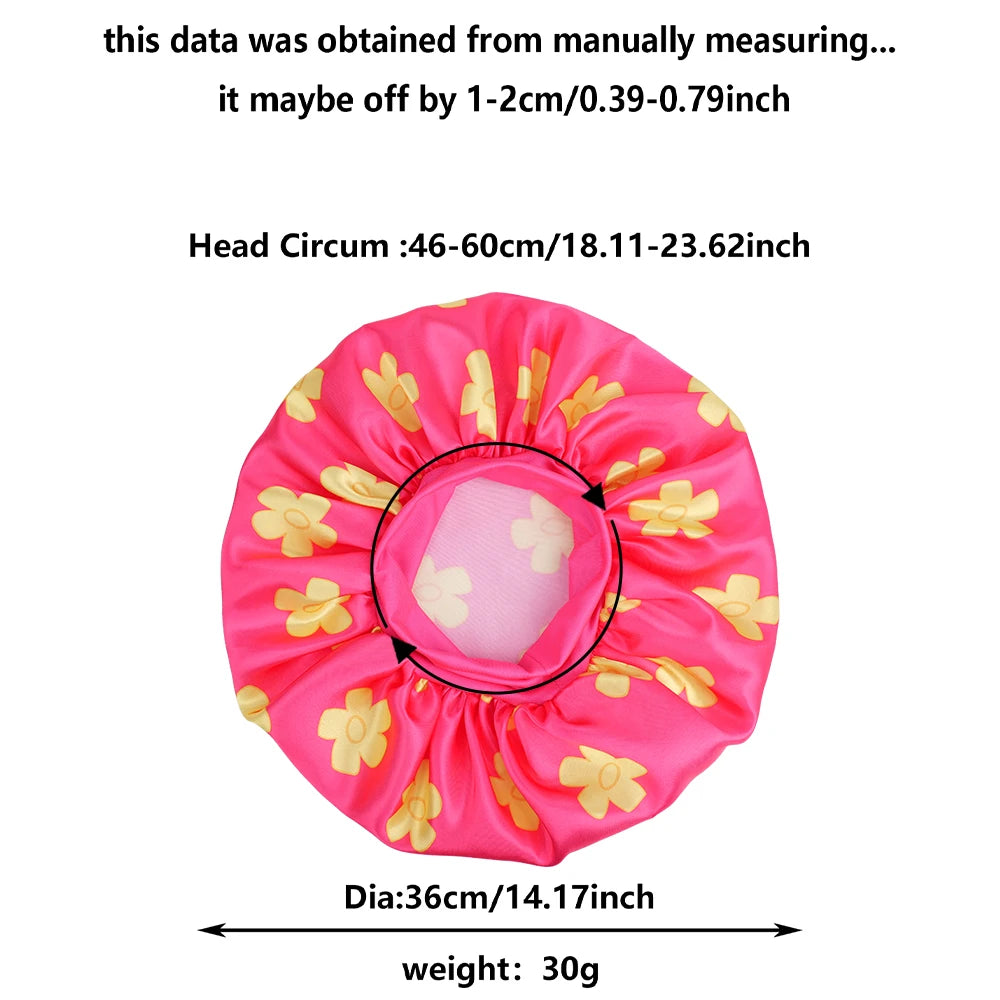 Atmungsaktive Schlafmütze mit Frucht und Tiermotiv für alle Haartypen