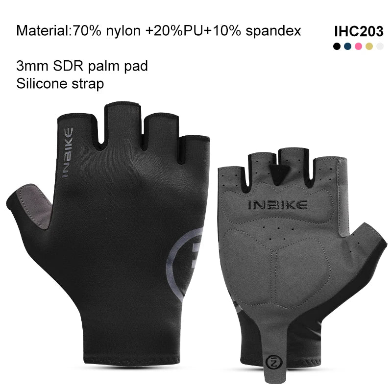 Halbfinger Radhandschuhe mit Stoßdämpfung atmungsaktiv Unisex Sommer