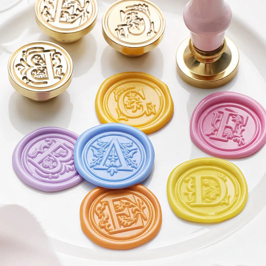 Retro Siegelwachs Set mit Metallstempel für Scrapbooking und Hochzeit