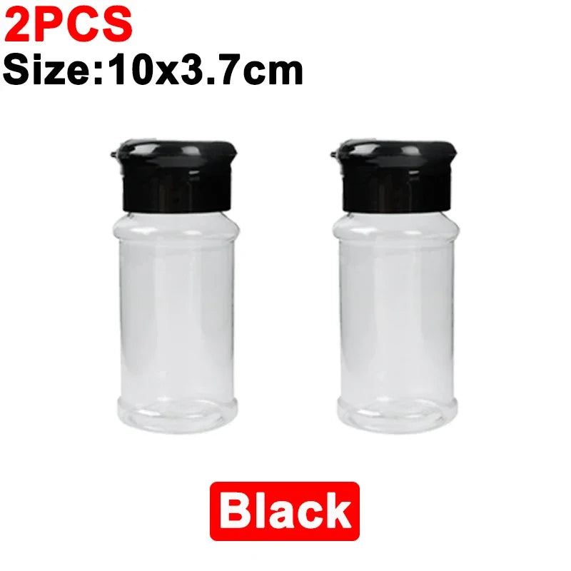 Tragbarer Kunststoff Gewürzstreuer 100ml Salz und Pfeffer Streuer