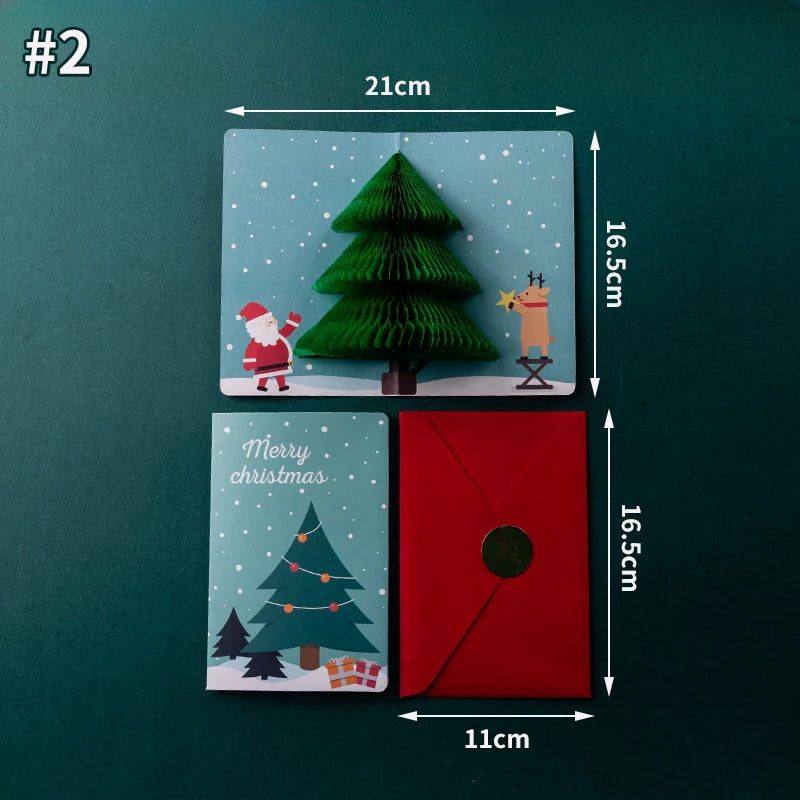 Festliche Faltkarten zum Frohen Weihnachtsfest und Neujahr