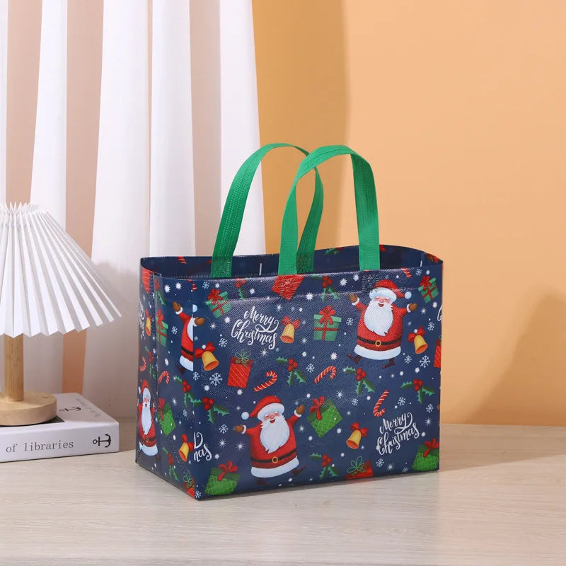 5er Set Weihnachtsgeschenktaschen mit festlichen Motiven