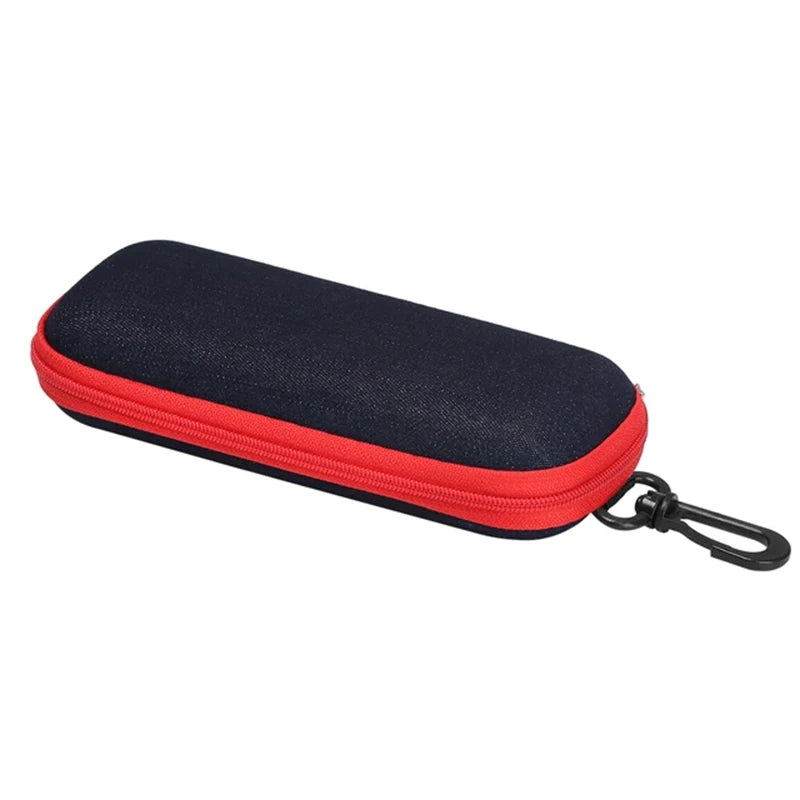 Robustes Denim-Brillenetui mit Reißverschluss – sicherer Schutz - Organizer
