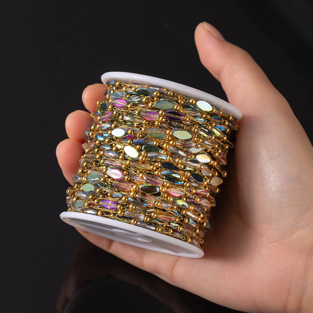 1m Edelstahl Schmuckkette für DIY Armband und Halsketten Zubehör