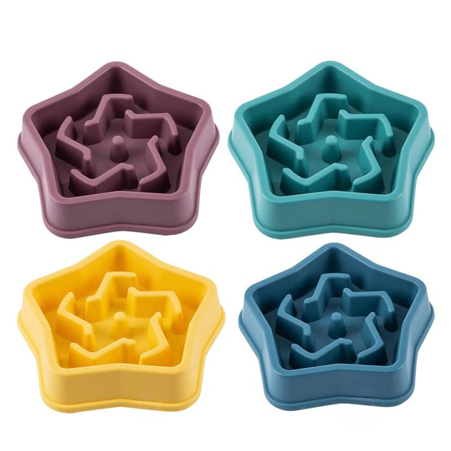 Hund Slow Food Schüssel Kunststoff Wolkenform gegen Erbrechen