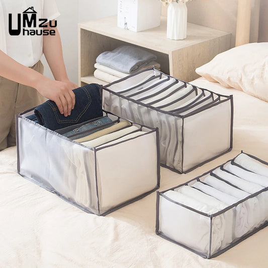 Mesh Schubladen Organizer für Unterwäsche Kleidung mit geteilten Fächern