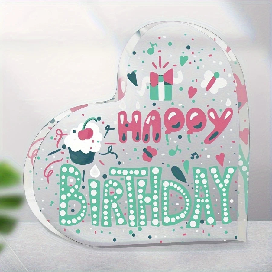 2D Acryl Herz Wal Tischdekoration Geschenk für Geburtstag Muttertag