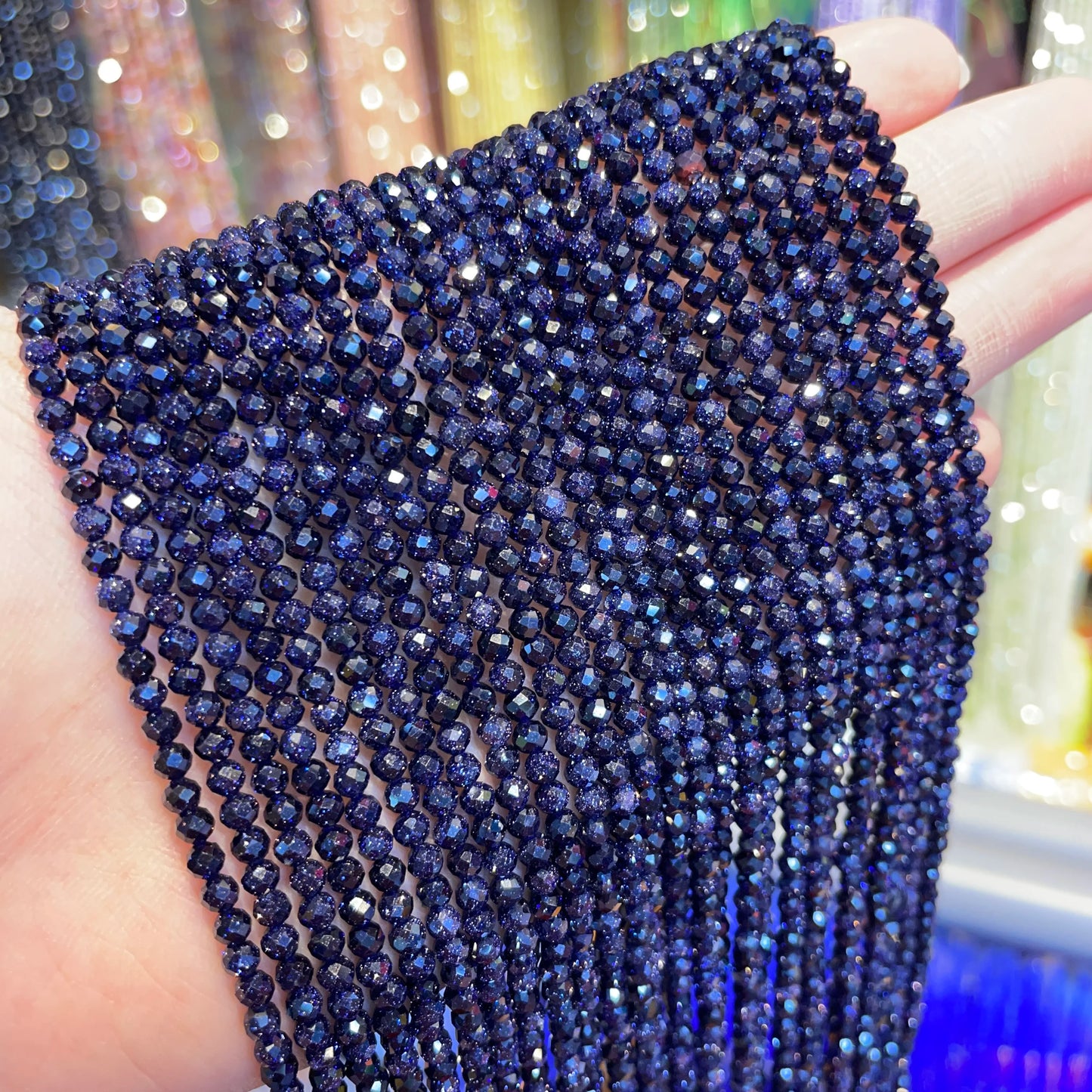 2 mm Naturstein Amethyst Tigerauge Lapislazuli Perlen für Schmuckherstellung-Yabubest - Home & More