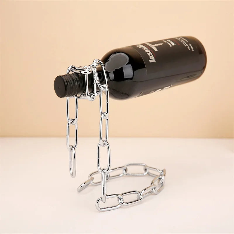 Magischer Weinflaschenhalter aus Eisen für moderne Dekoration