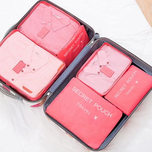 6-teiliges Reise-Organizer Set mit großer Kapazität und wasserdichtem Material