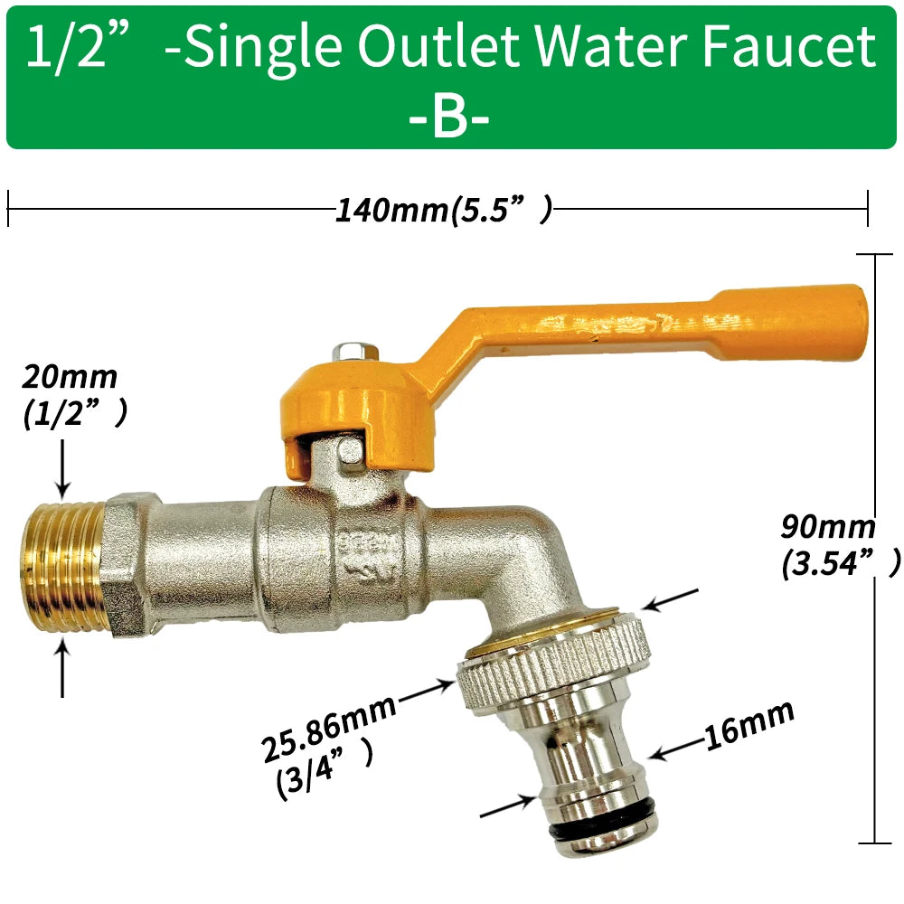 Metall-Gartenschlauch Adapter für Wasserhähne 1/2 Zoll Anschluss - Yabubest - Home & More
