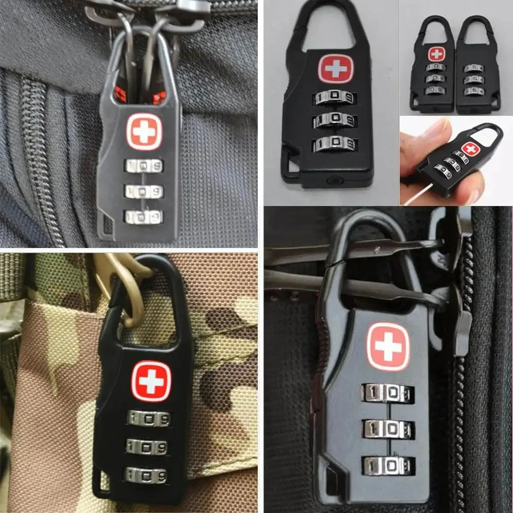 1-5x Reise Zahlenschloss Vorhängeschloss Gepäck Rucksack Koffer Code Schloss