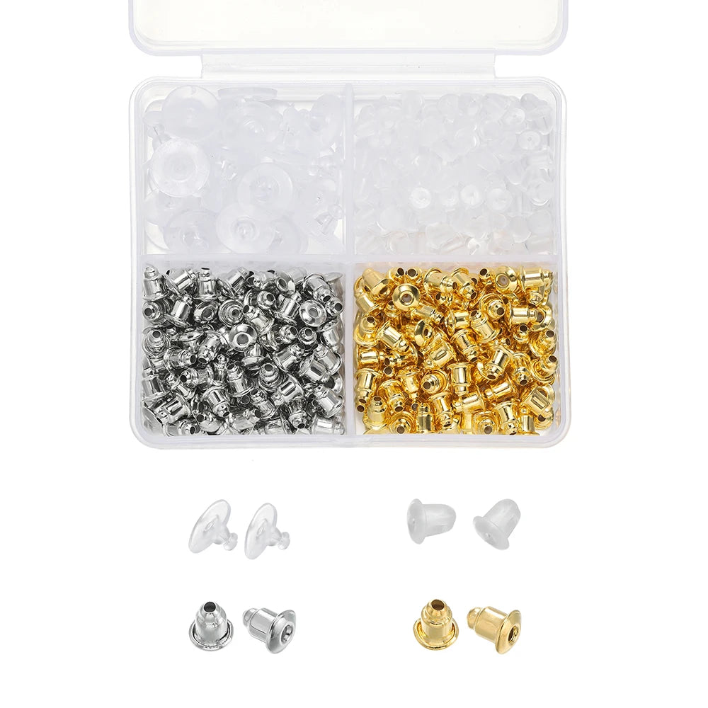 260-690 Ohrstecker Silikonrücken Stopfen DIY Schmuck Zubehör Set