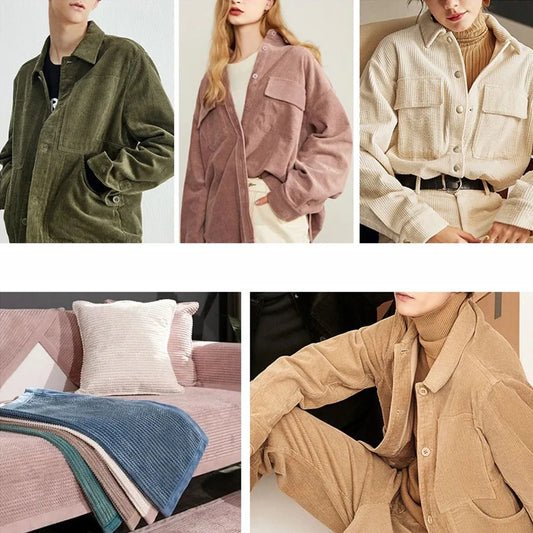 Einfarbiger gestreifter Cordstoff 150cm breit für Bekleidung und Deko-Yabubest - Home & More