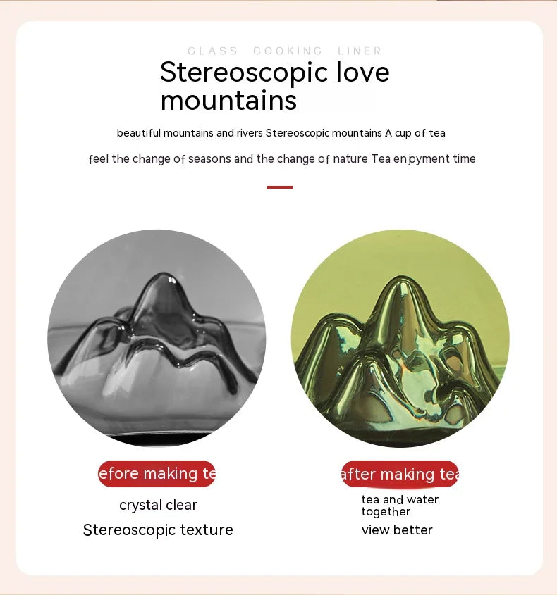 GIANXI Teetasse 350 ml Pyrex Tee-Set mit Griff und Filter handcrafted