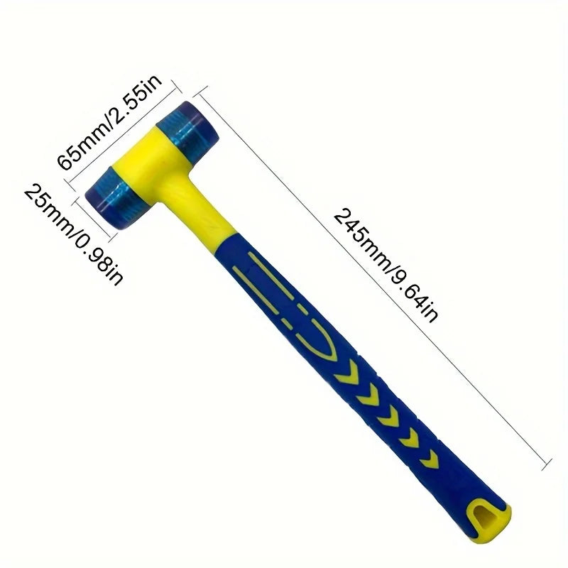 Doppelköpfiger 25mm Gummihammer mit abnehmbarem isoliertem Griff