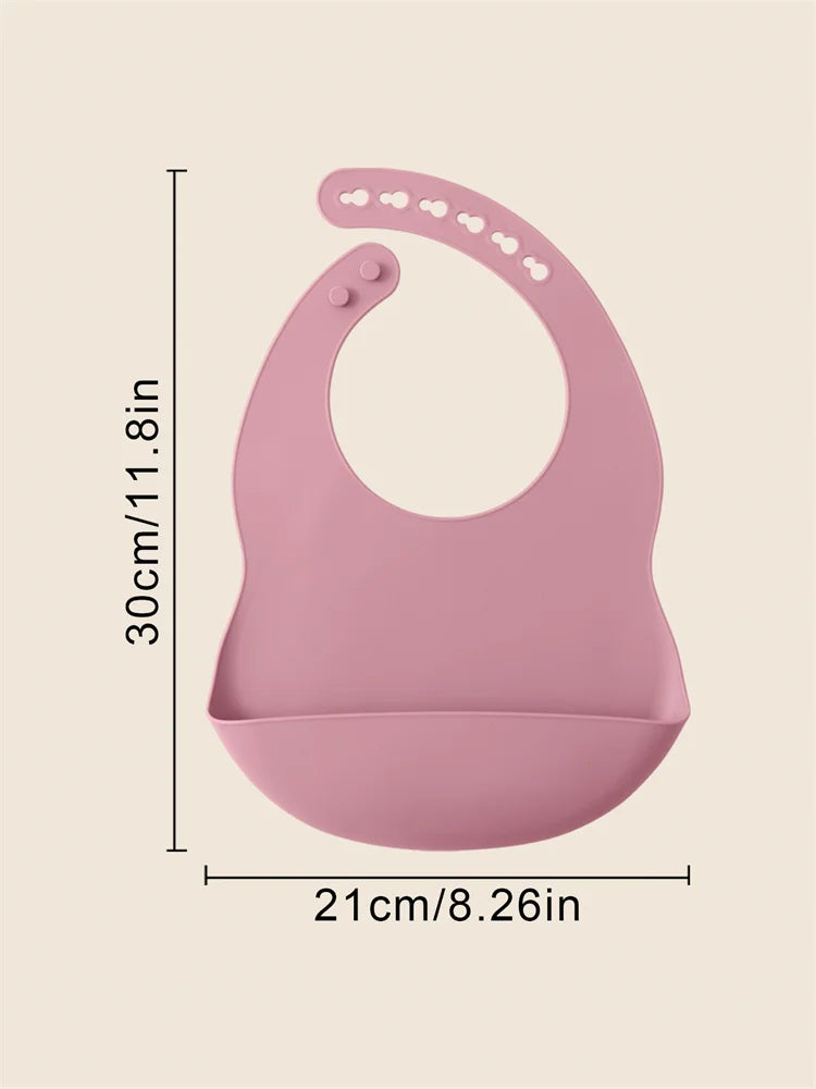 Wasserdichtes, weiches Baby-Silikonlätzchen 1-3 Jahre – Verstellbar - BPA-frei