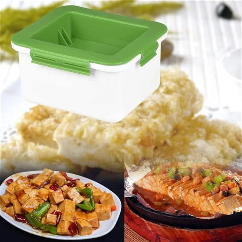 Kunststoff Tofu Presse Set mit Käsetuch für hausgemachten Tofu