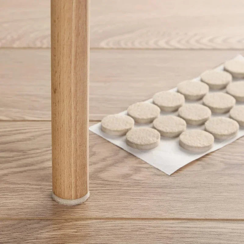 Möbelpolster Bodenschutz selbstklebend 18/180 St. Rund Schwarz/Beige