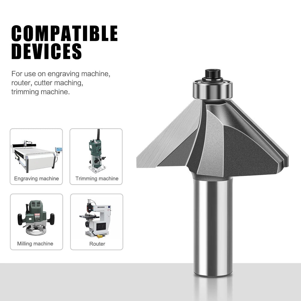 6mm und 12mm Schaft Router Bit mit 45 Grad Abschrägung für Holzfräsen