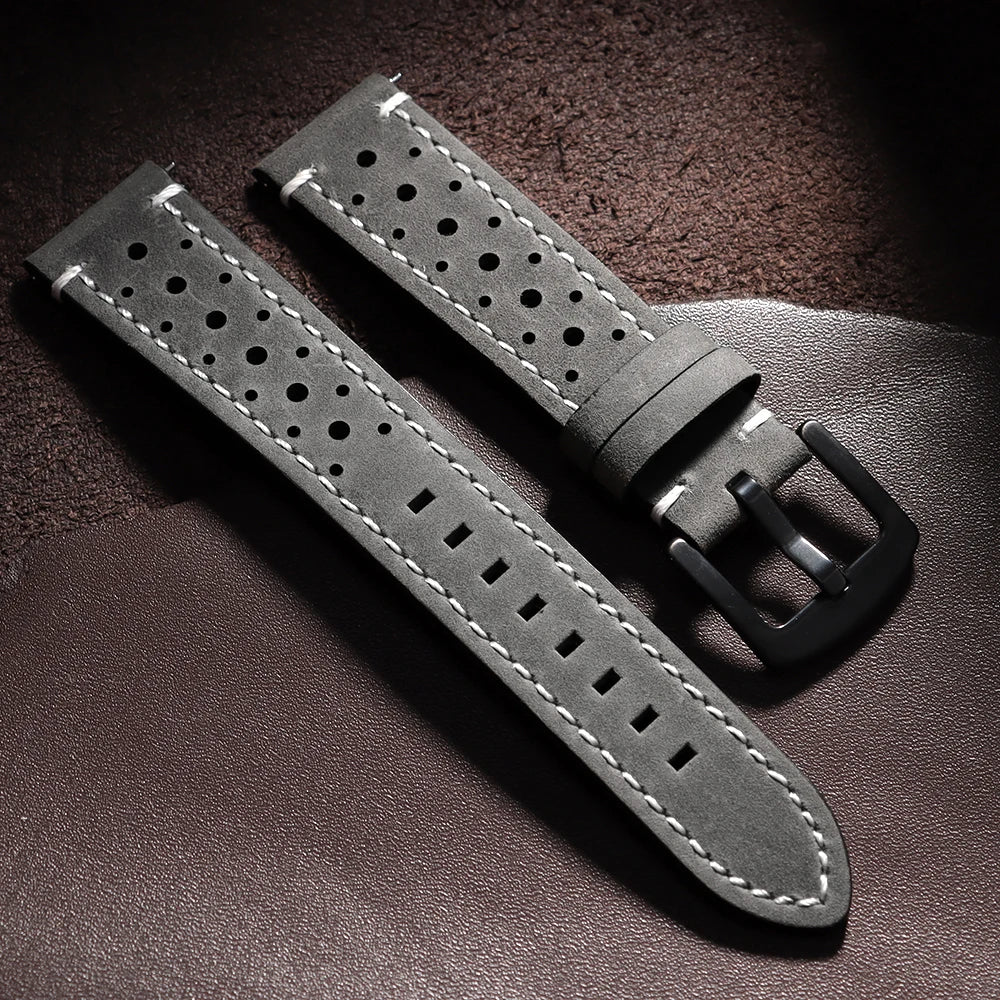 Vintage handgefertigtes Uhrenarmband aus Leder in 18 bis 24 Milli