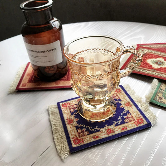 Vintage Teppich Untersetzer Rutschfest für Tische, Gläser, Büro - Esstisch