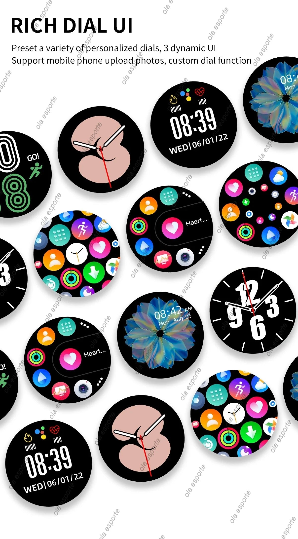 Bluetooth Smartwatch 1 39 Zoll mit Herzfrequenzmonitor und Sportfunktionen