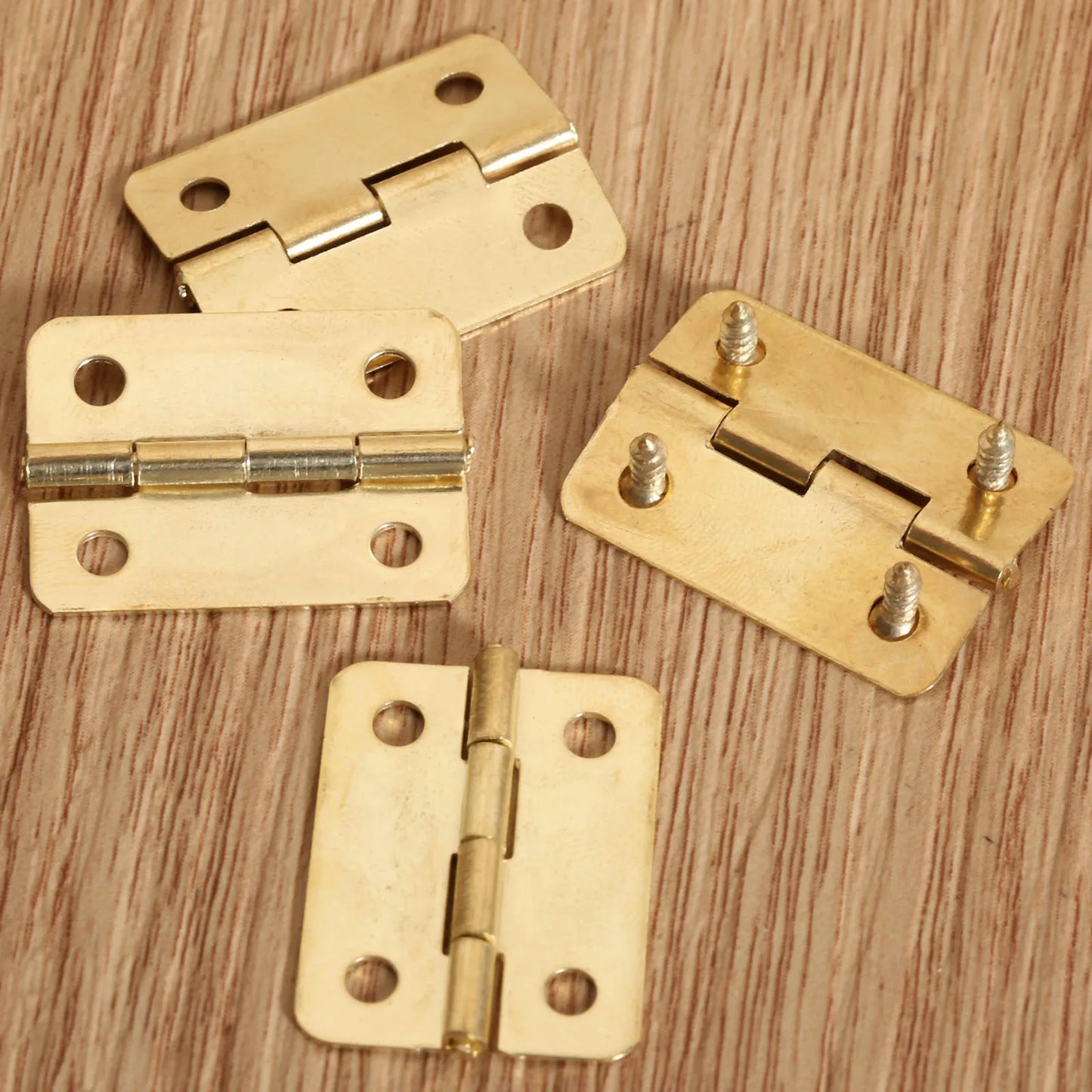 20er Set dekorative Möbel-Scharniere 24x18mm für Schatullen - Schubladen