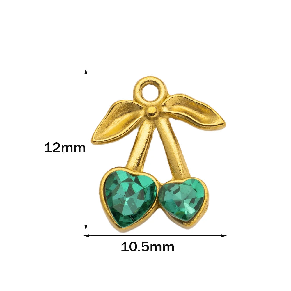 5er Set Edelstahl Charms Gold für Schmuckherstellung DIY Zubehör